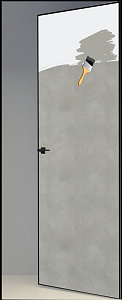 Недавно просмотренные - Дверь скрытая под покраску ИУ2, 2,5 м, кромка AL black, revers, 59 мм