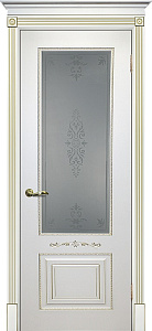Недавно просмотренные - Дверь Текона эмаль Smalta 04 белый RAL 9003 патина золото, остекленная