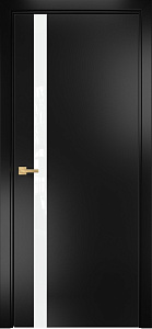 Недавно просмотренные - Дверь Оникс Верона 1 эмаль черная по МДФ, триплекс белый