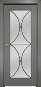 Недавно просмотренные - Дверь Оникс Шанель 1 фрезерованная эмаль RAL 7005, сатинато с решеткой