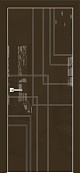 Схожие товары - Дверь Оникс Арт, лакобель коричневый RAL 8028, контурный витраж №13
