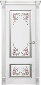 Схожие товары - Дверь Оникс Марсель фрезерованная эмаль белая патина серебро, сложная роспись 1,  глухая