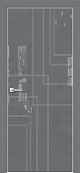 Схожие товары - Дверь Оникс Арт, лакобель серый RAL 7040, контурный витраж №13