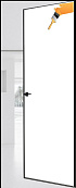 Схожие товары - Дверь скрытая под покраску Z Invisible 2,7 м, кромка AL black, revers, 43 мм