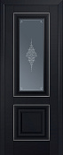 Схожие товары - Дверь ProfilDoors 28U черный матовый, молдинг серебро, стекло кристалл графит