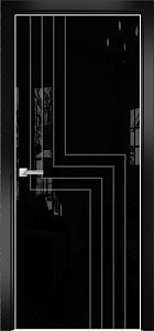 Недавно просмотренные - Дверь Оникс Арт, лакобель черный RAL 9005, пескоструй №1