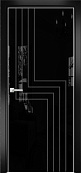 Схожие товары - Дверь Оникс Арт, лакобель черный RAL 9005, пескоструй №1
