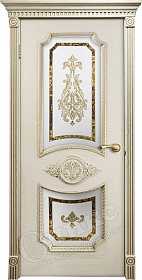 Недавно просмотренные - Дверь Оникс Империя эмаль белая патина золото, заливной витраж №2