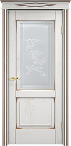 Недавно просмотренные - Дверь ПМЦ массив дуба Д13 белый грунт с патиной орех, стекло 13-2