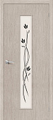 Схожие товары - Дверь Браво Тренд-14 3D капучино, сатинато белое, техника шелкотрафаретной печати "витраж"