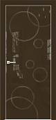 Схожие товары - Дверь Оникс Арт, лакобель коричневый RAL 8028, контурный витраж №3