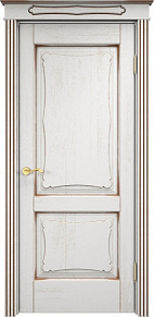Недавно просмотренные - Дверь ПМЦ массив дуба Д6 белый грунт с патиной орех, глухая