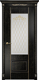 Схожие товары - Дверь Оникс Марсель фрезерованная эмаль черная патина золото, сатинат контурный витраж №5