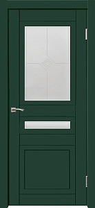 Недавно просмотренные - Дверь ДР экошпон Деканто ПДО 4 бархат green вставка черная, сатинато белое