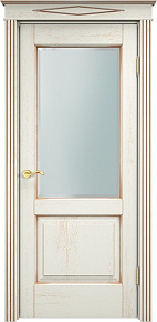 Недавно просмотренные - Дверь ПМЦ массив дуба Д13 эмаль F120 с золотой патиной, стекло фацет