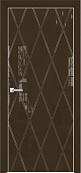 Схожие товары - Дверь Оникс Арт, лакобель коричневый RAL 8028, контурный витраж №11