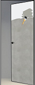 Схожие товары - Дверь скрытая под покраску ИУ2, 2,1 м, кромка AL black, revers, 59 мм