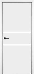 Недавно просмотренные - Дверь V Loft экошпон Лайн-3 вайт, AL кромка черная, глухая