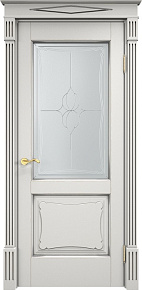 Недавно просмотренные - Дверь ПМЦ массив ольхи ОЛ6.2 белый грунт с патиной серебро, стекло 6-5
