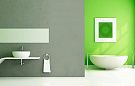 Двери в интерьере - В ванной, зеленые тона - 9